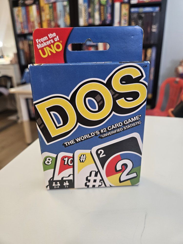 NEW Mattel DOS Card Game - The World's #2 Card Game - From the Makers of UNO - New Sealed