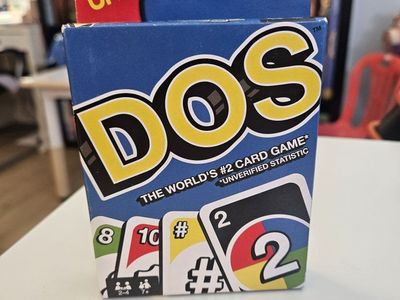 NEW Mattel DOS Card Game - The World's #2 Card Game - From the Makers of UNO - New Sealed