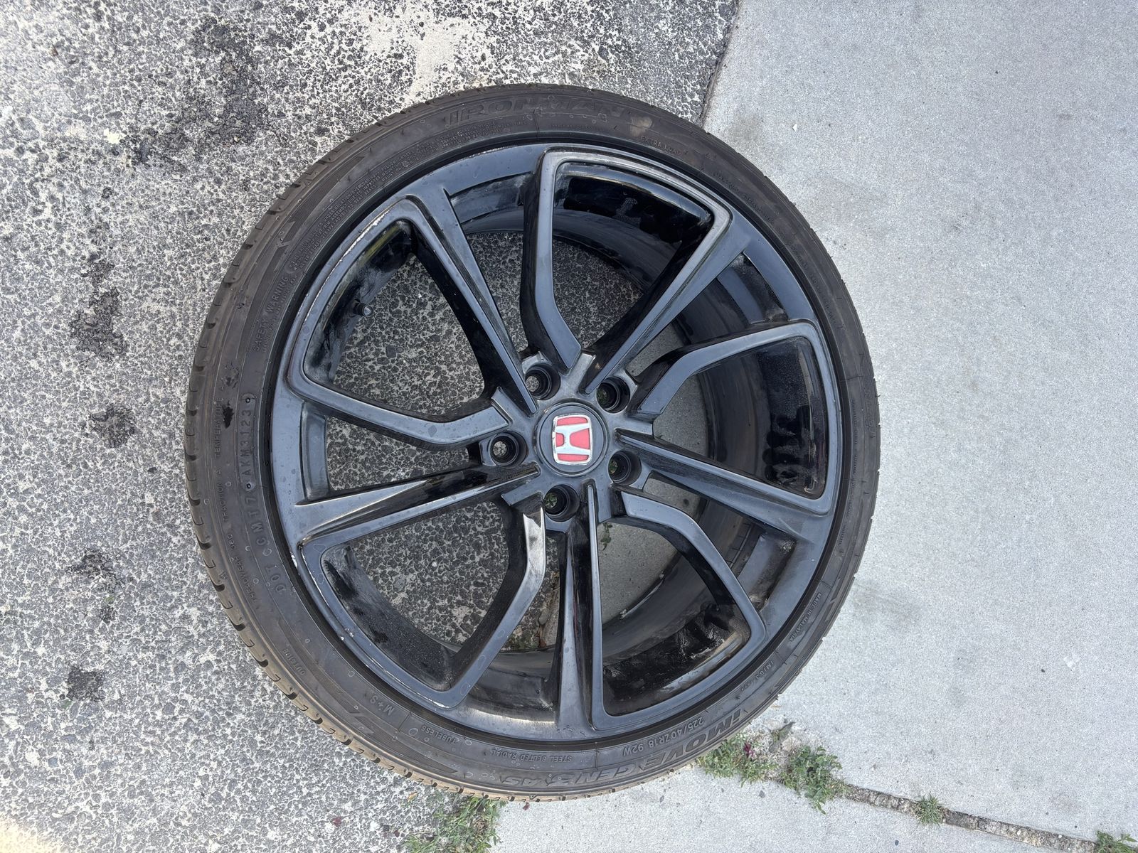 Honda Civic Type R 20 Inch Gloss Black Alloy Wheels and Tires, Set of 4