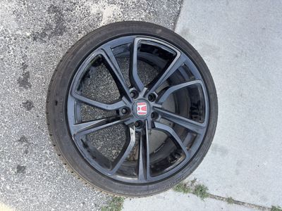 Honda Civic Type R 20 Inch Gloss Black Alloy Wheels and Tires, Set of 4