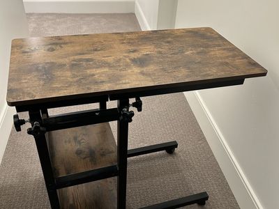 Adjustable Rolling Laptop Desk / Mobile Standing Desk - Like New