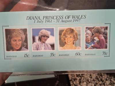 Princess Diana Commemorative Stamp Collection - 3 Sets of Collectible Royal Memorabilia