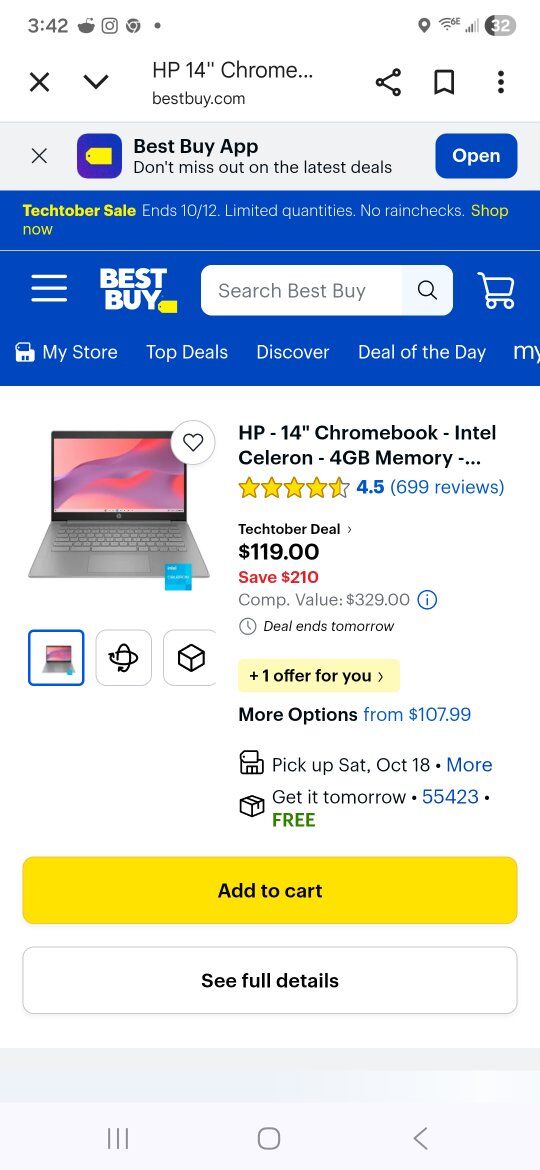 14 inch google chrome book new in box