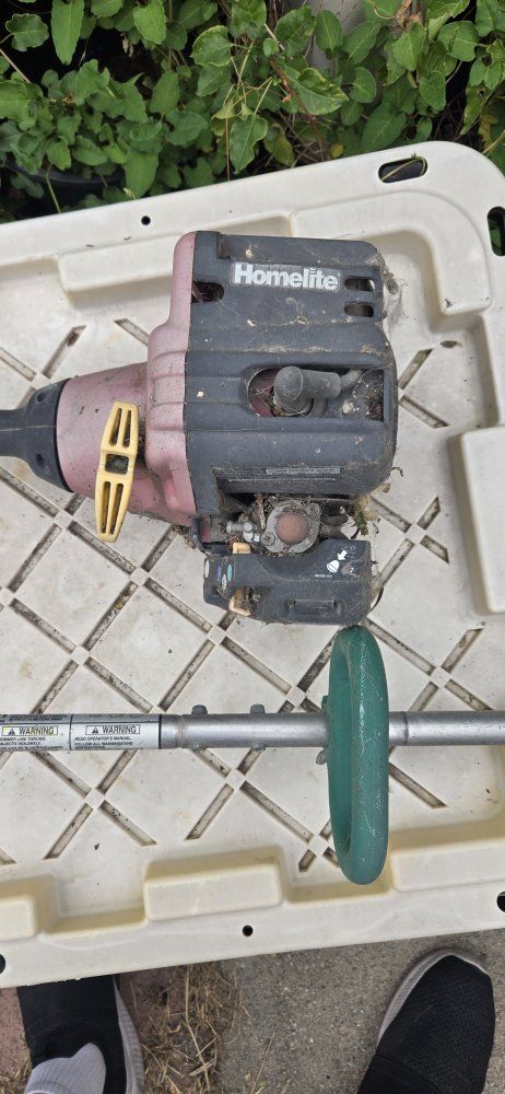 Weed trimmer one electric one gas