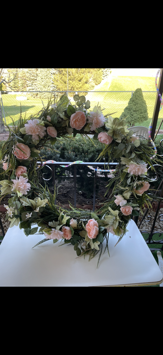 Hanging floral wreaths
