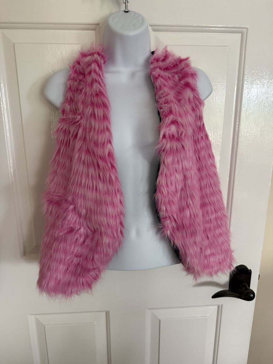 Adult Alice in Wonderland fluffy Cheshire Cat costume vest one size runs big 