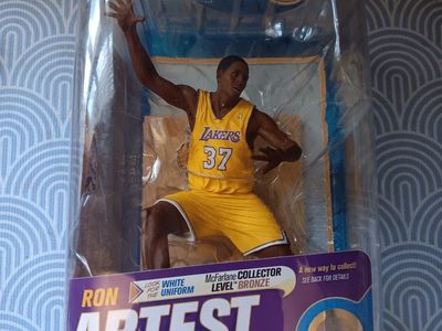 McFarlane NBA Series 18 Ron Artest Lakers Collector Level Bronze Figure Sealed