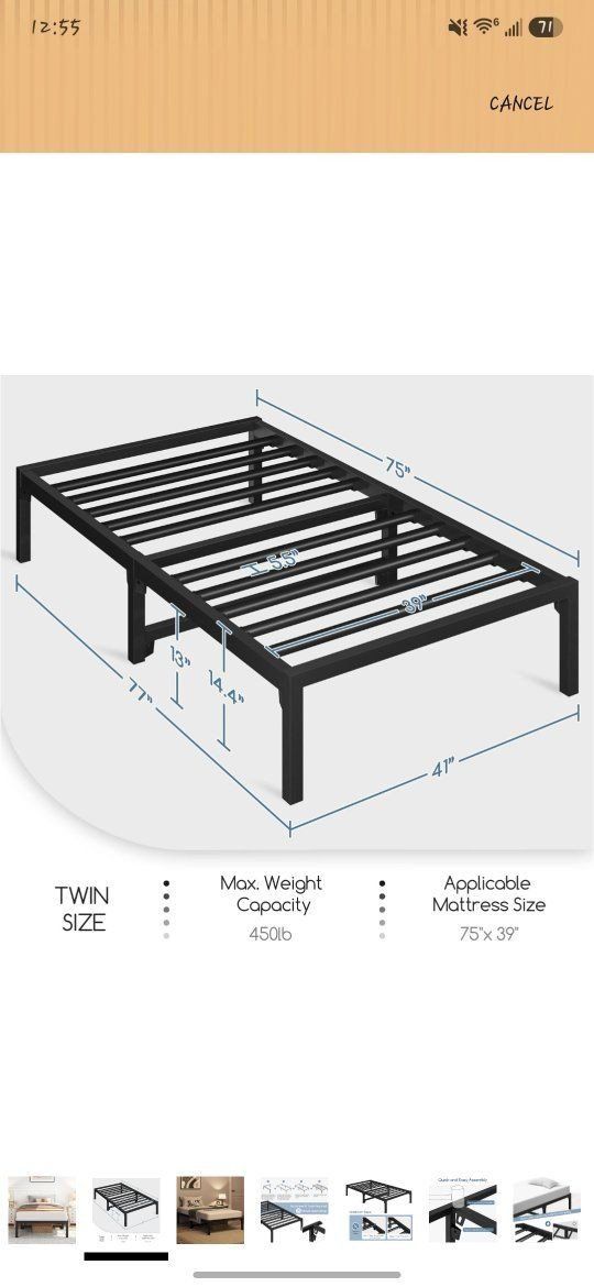 Twin bed frame