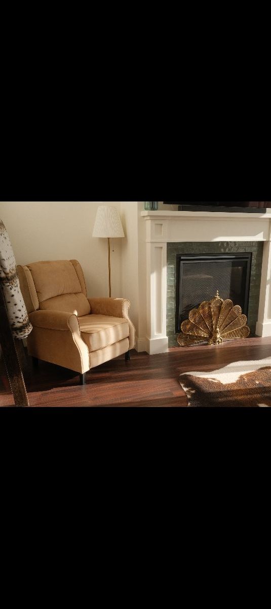 Luxury Reclining Gold Velvet Chair x2