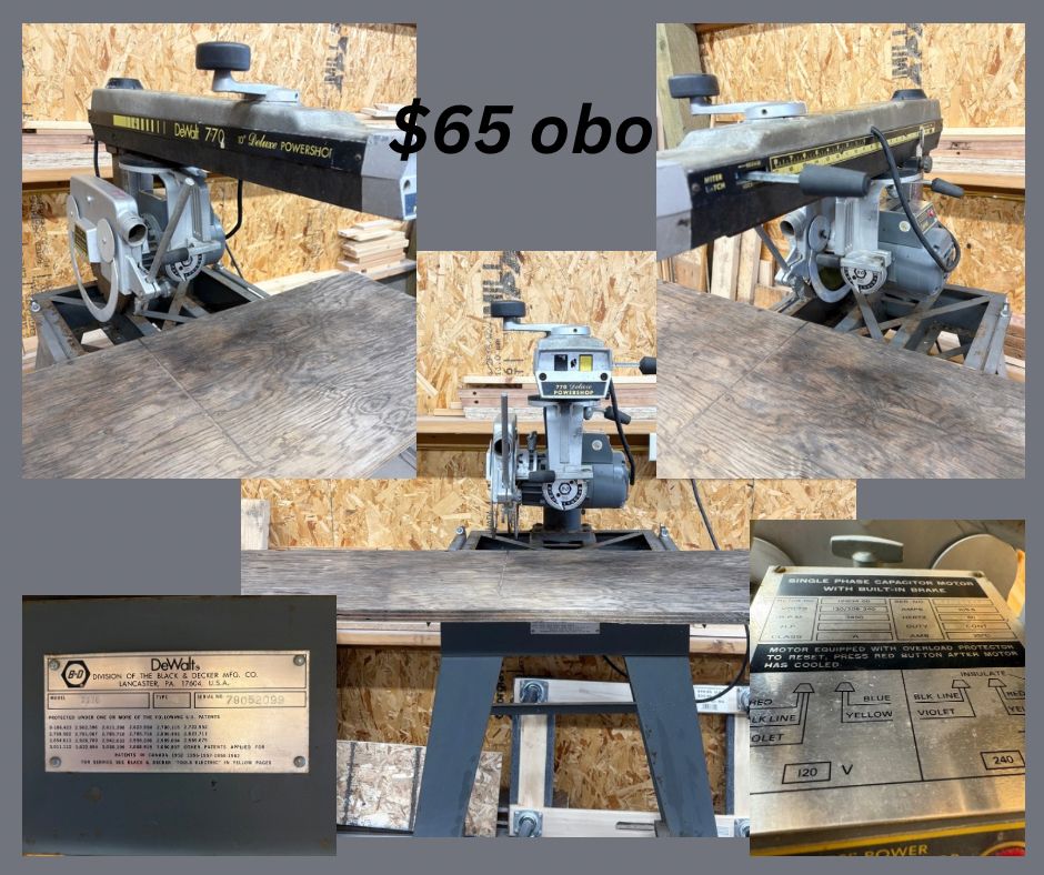 DeWalt 770 Power Shop Radial Arm Saw