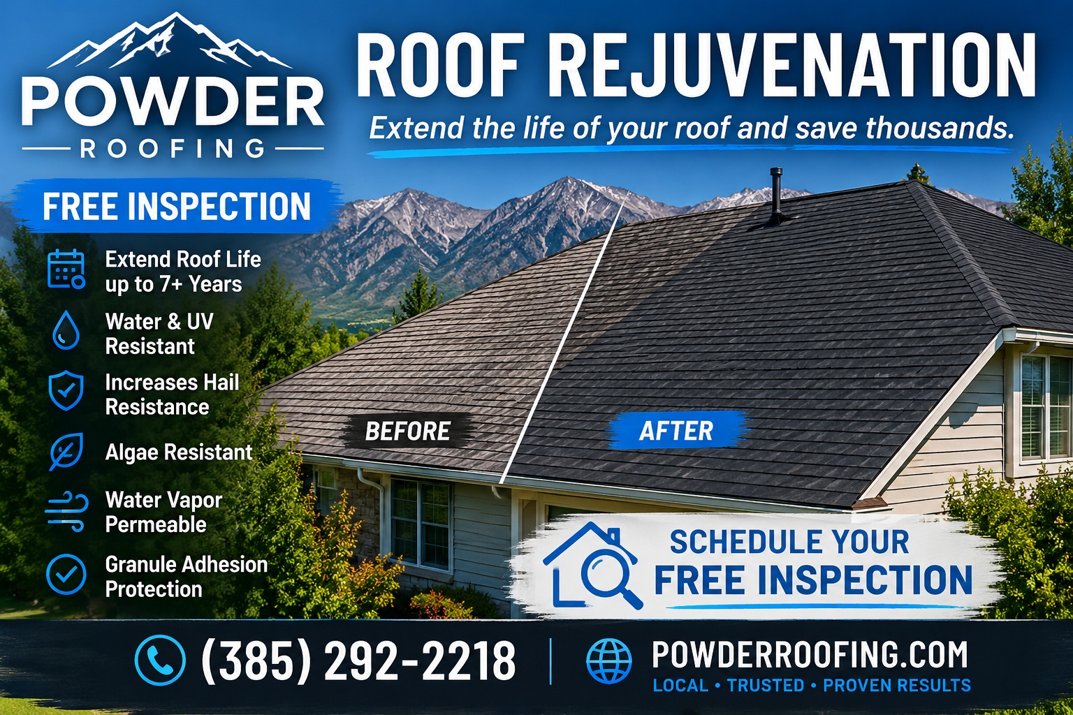 Roof rejuvenation sealing