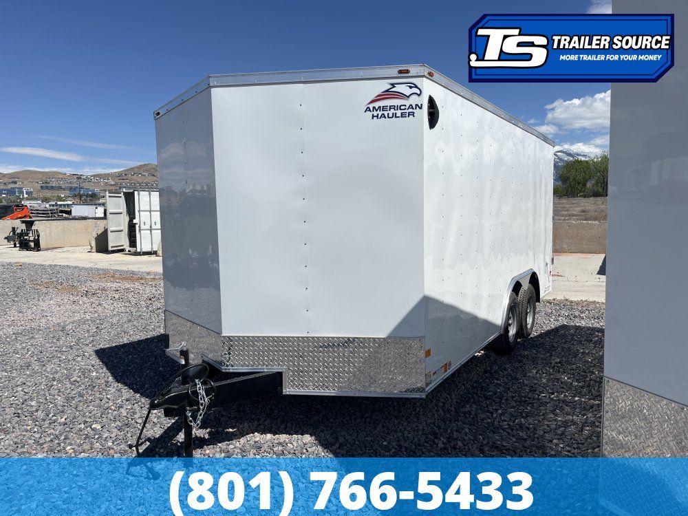 8.5x16 American Hauler Arrow Enclosed Cargo Trailer - 6'6" Interior - 7K GVWR - Barn Doors