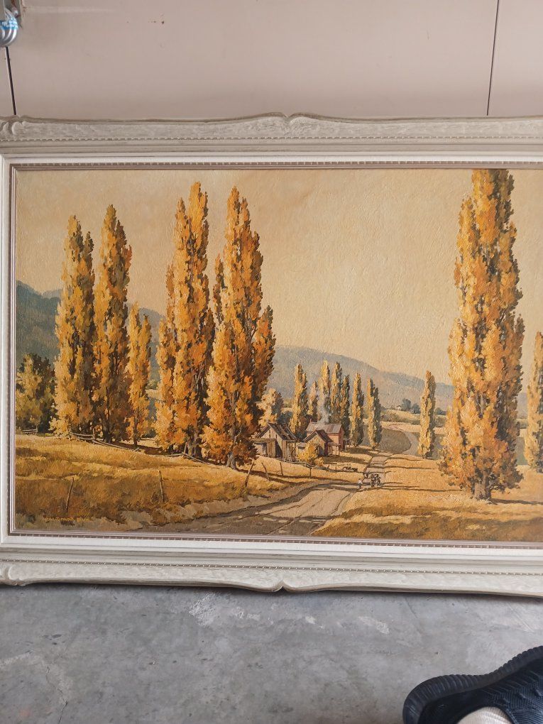 vintage large utah art painting signed listed 195.00