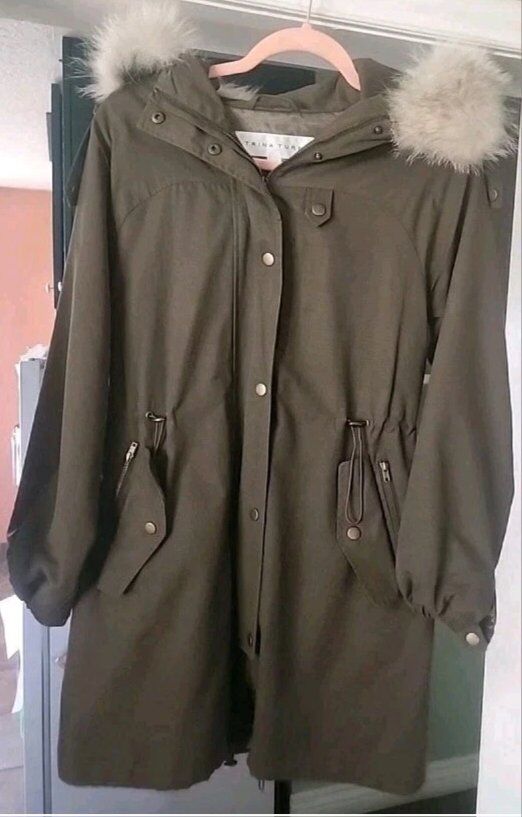 Trina Turk Petite Small Olive Green Jacket