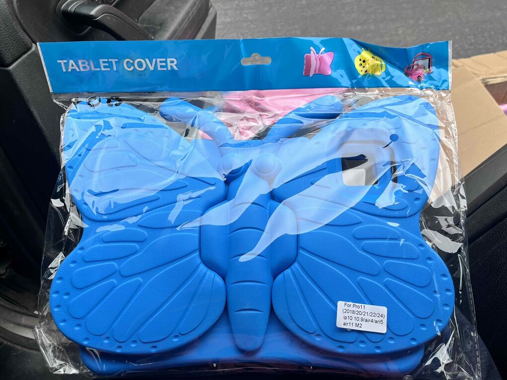 Blue Butterfly Case For IPad Models In Descrption