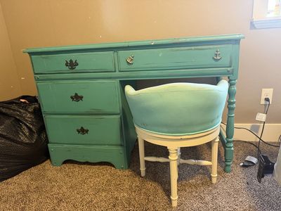 Sturdy All Wood Vintage Desk