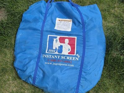 JUGS Sports Instant Screen Baseball Softball Pitching Batting Practice Net w/Carry Bag