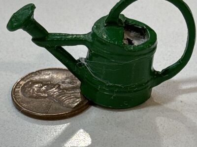 Dollhouse Miniature Metal Garden Watering Can $3