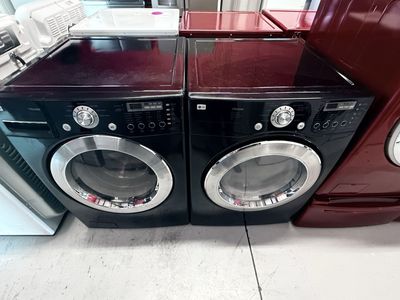 Matching Black Ultra Capacity Lg Washer & Dryer Set!(STACKABLE!)
