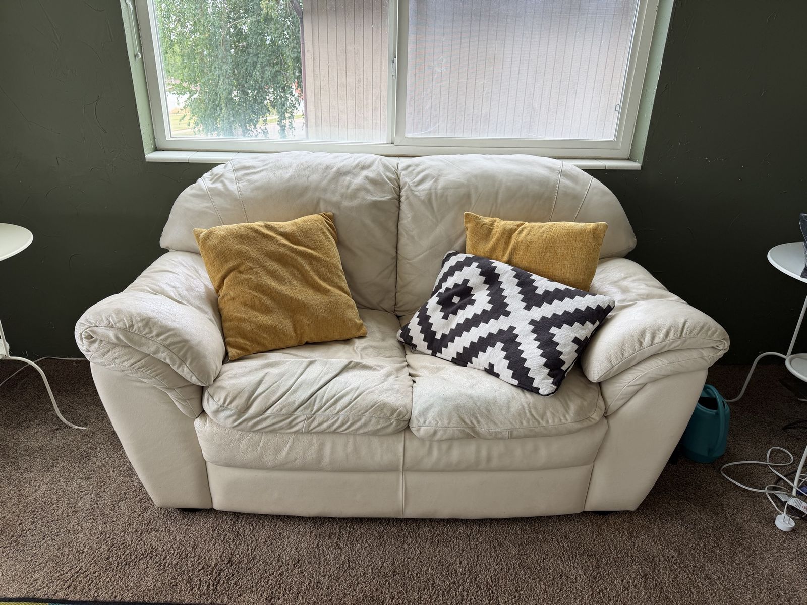 Four piece leather couch set