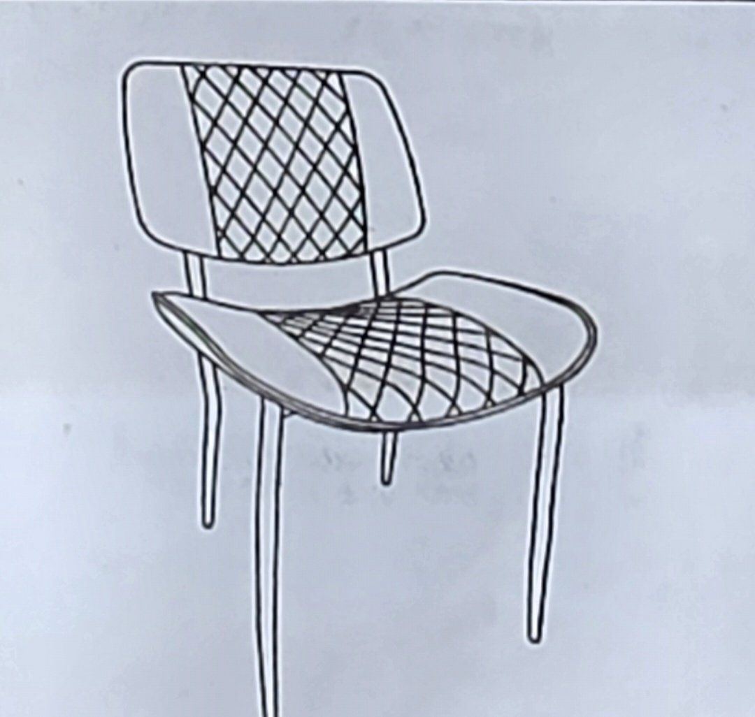 Unbranded Cream Faux Leather Dining Chair - Diamond Quilted, New in Box