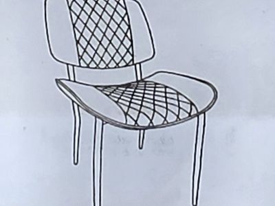 Unbranded Cream Faux Leather Dining Chair - Diamond Quilted, New in Box