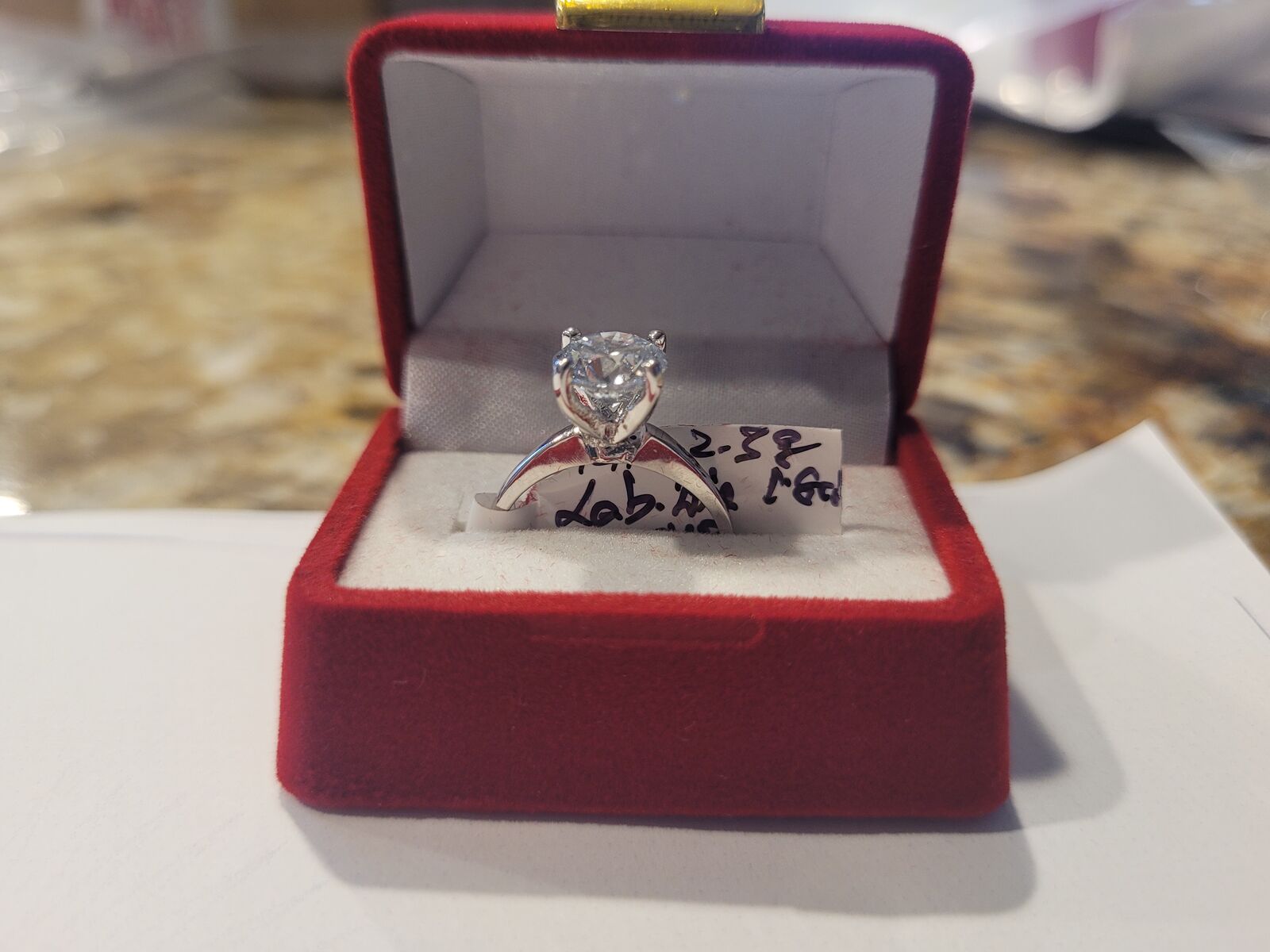 Never worn 1.40 ct lab diamond