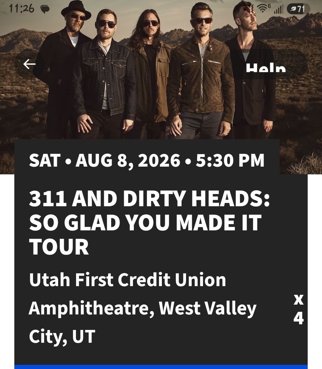 Dirty Heads & 311 GA LAWN Tickets