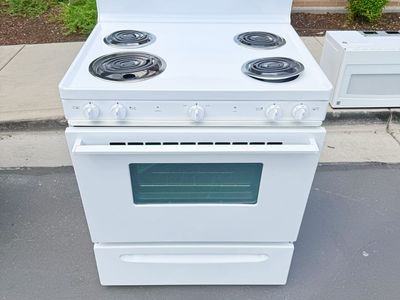 Kenmore White Electric Range Stove Oven with 4 Burners - Used, Good Condition