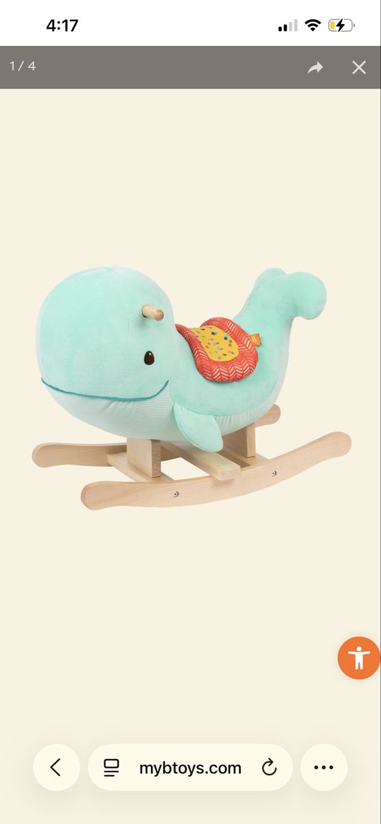 B. Toys whale Wooden Rocker Echo -EUC