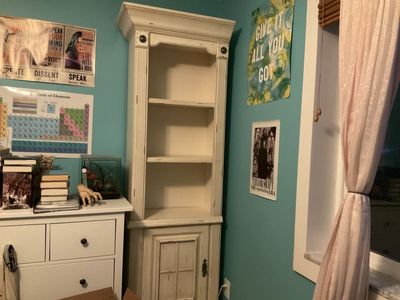 Vintage Corner Display Cabinet/ Bookshelf