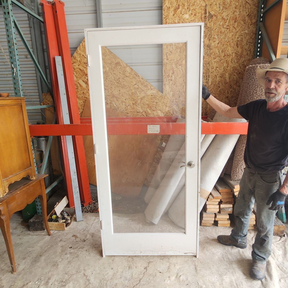 Wood and glass door