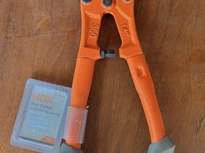 HDX Bolt Cutter 14 inch Cr-Mo Jaws Orange Handles Power & Hand Tool