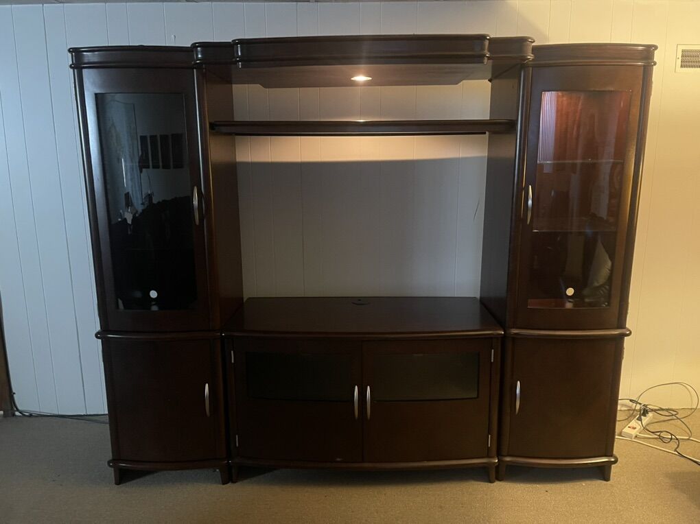 Solid Mahogany Entertainment Center