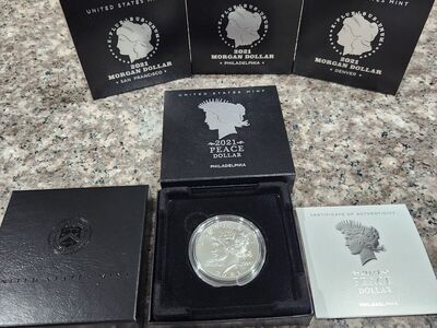 Peace and Morgan Silver Dollar 2021