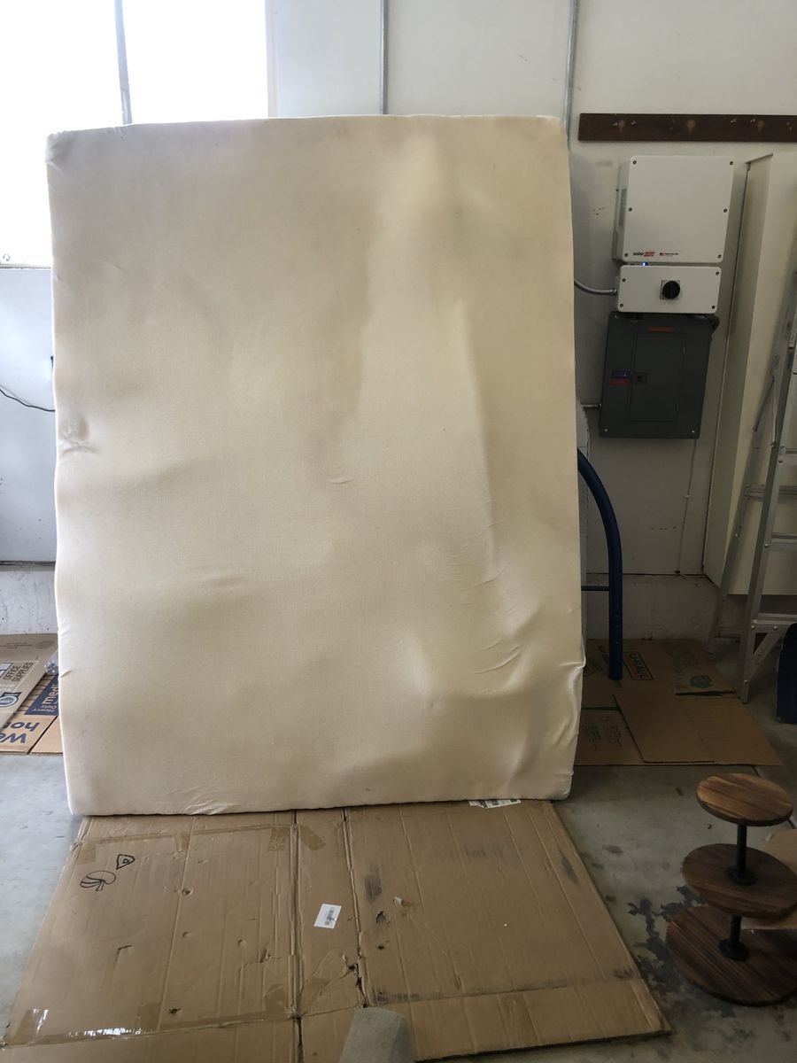 Queen mattress and box springs set and railings