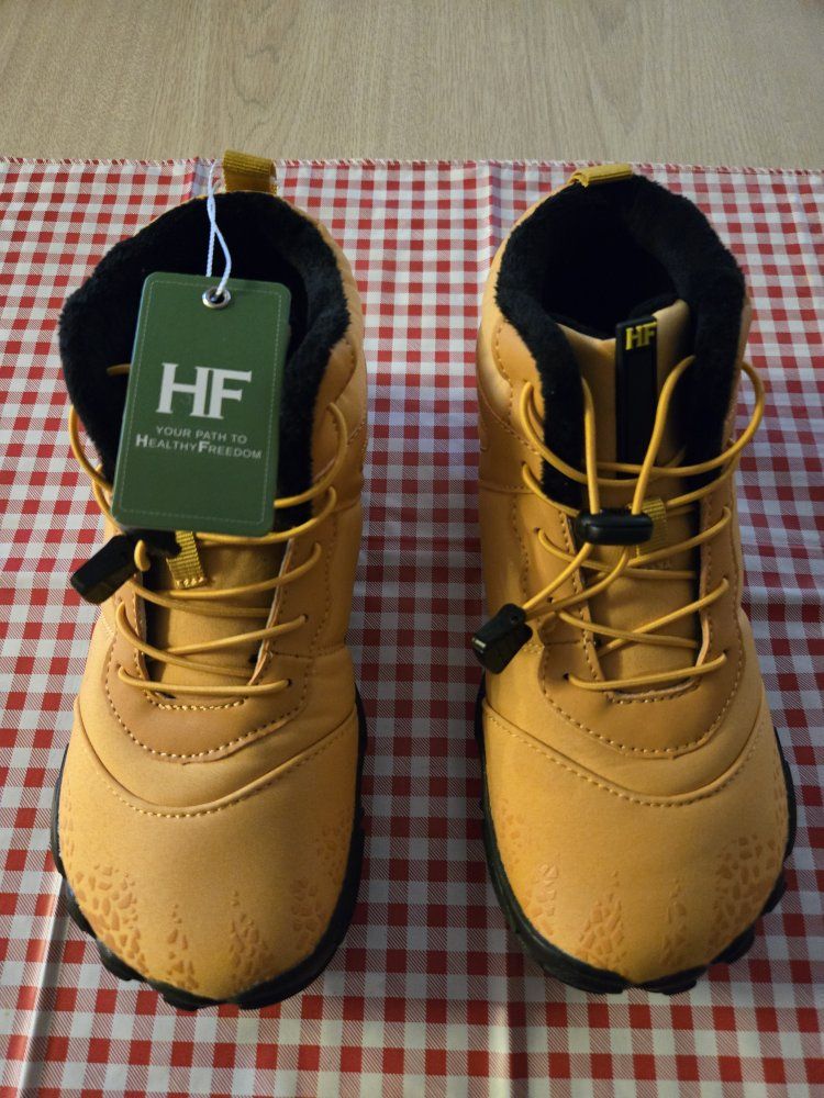 Healthy Freedom HF Women's Barefoot Winter Boots - Tan / Yellow