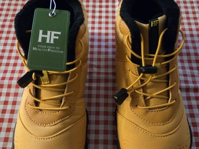 Healthy Freedom HF Women's Barefoot Winter Boots - Tan / Yellow