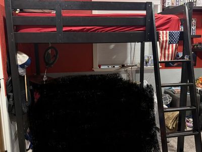 Loft bed with mattress