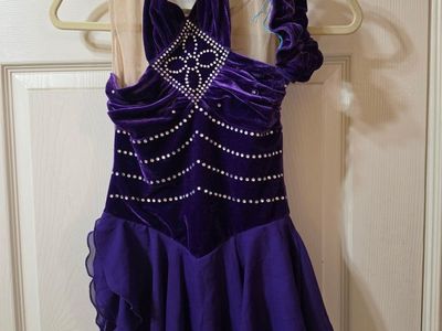 figure skate dress purple halter