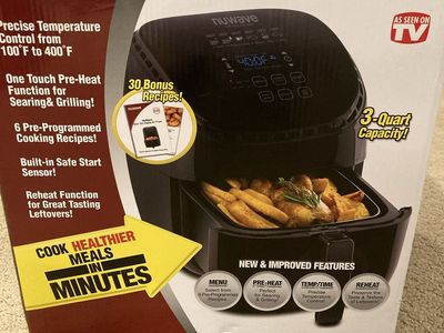 Nuwave Brio 3Q Digital Air Fryer with Precise Temp Control, Pre-Heat & 6 Presets - New