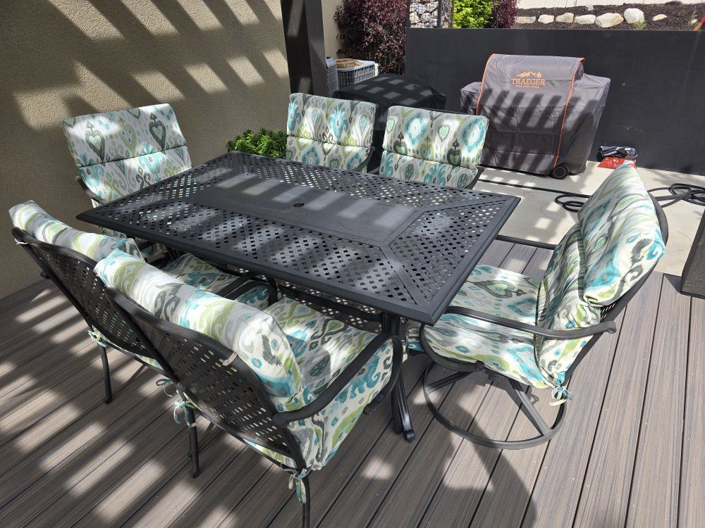 7 piece patio dining set.