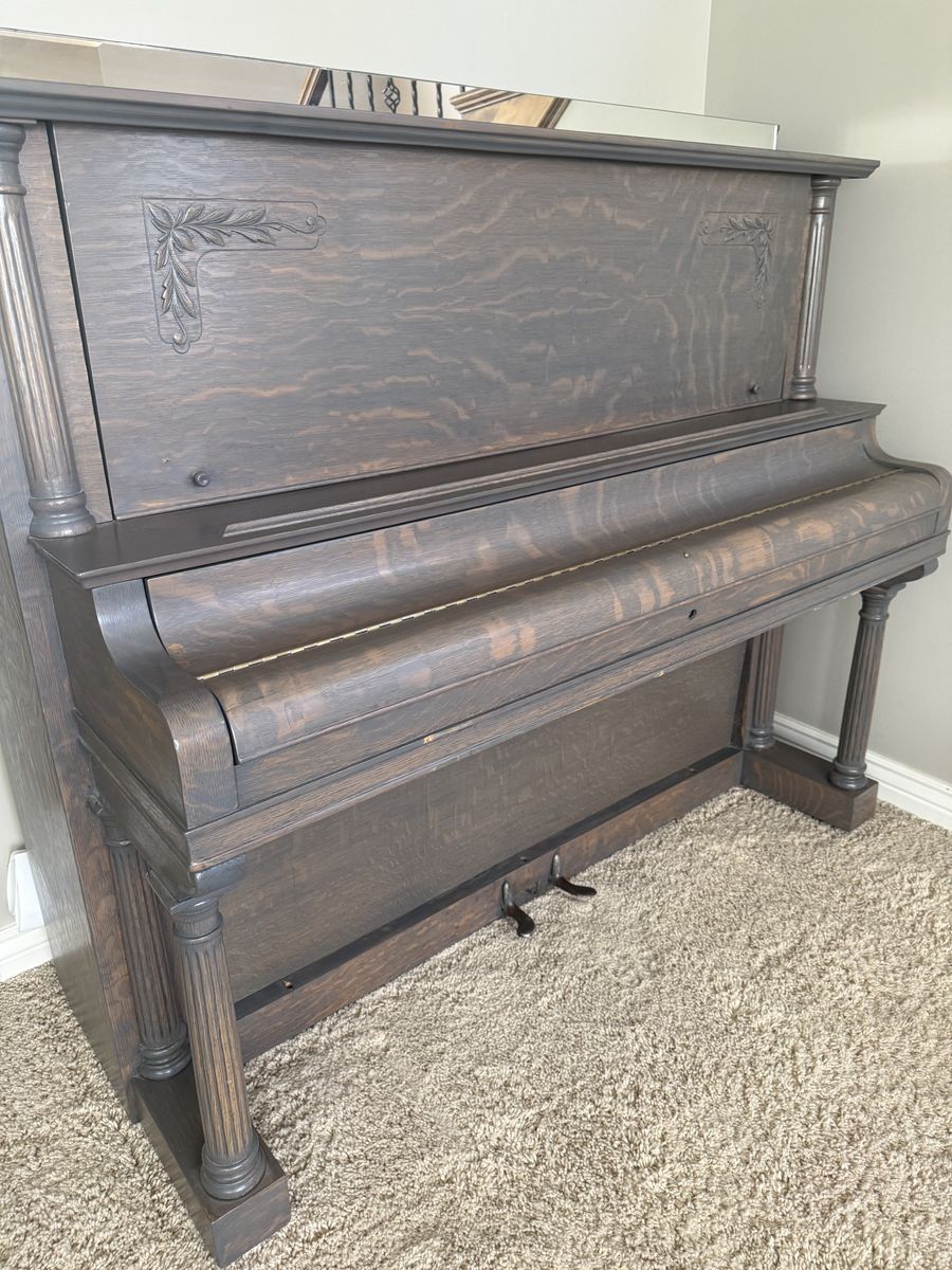 Beautiful Antique Adam Schaaf Upright Piano