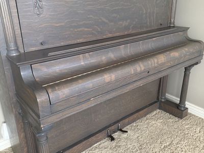 Beautiful Antique Adam Schaaf Upright Piano