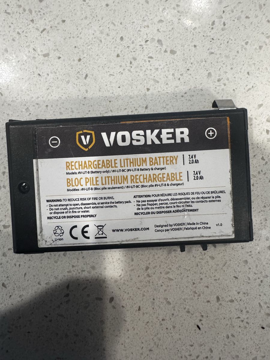 Vosker V-LIT-B Rechargeable Lithium Battery Pack 7.4V 2.0 Ah