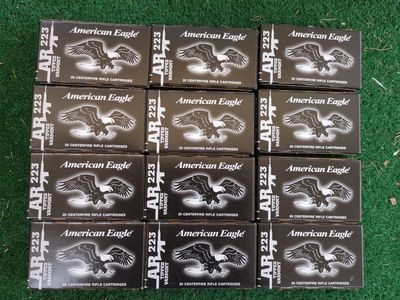 .223 Ammo Lot w/ Ammo Can – Federal, Hornady, Black Hills, American Eagle