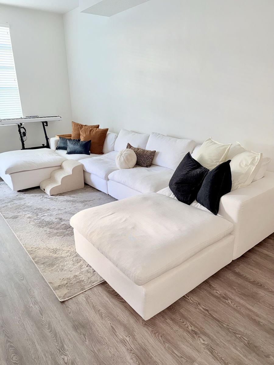 White Modular Sectional Sofa