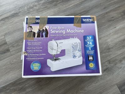 Brother XM3700 Free Arm Sewing Machine - 37 Stitches, Easy Threading, LED Work Light