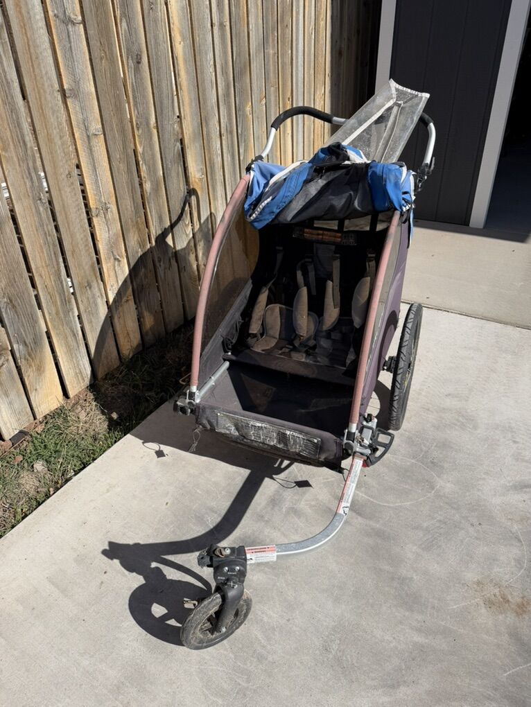 Kids Burley 2 Seat Bike Trailer