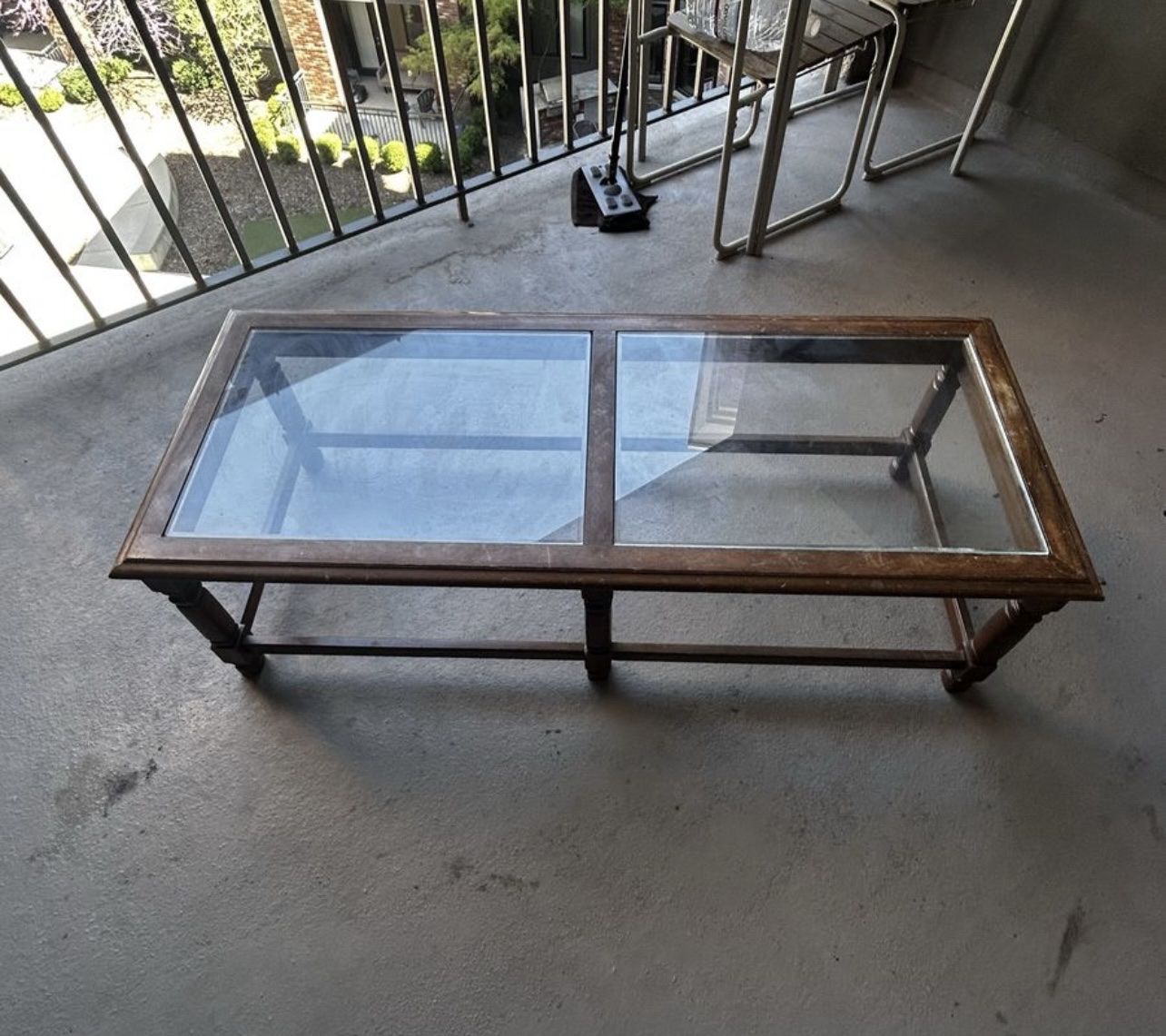 Glass Panel coffee Table